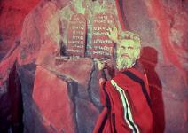 Charlton Heston with the tablets of The Ten Commandments