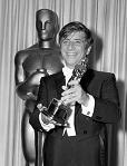 Elmer Bernstein holding his first Academy Award