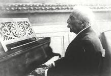 The elderly Fauré at the piano
