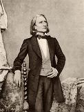 Franz Liszt photo as a young man