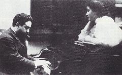 Isaac Albeniz with his daughter Laura - photo