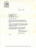Jerry Goldsmith letter to Steve Vertlieb