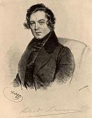 Robert Schumann - portrait with signature
