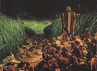 The Ten Commandments: The Red Sea closing upon the Egyptians