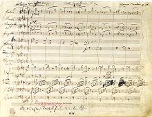 First page of Brahms' fourth symphony in E-minor