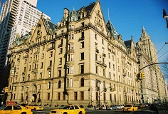 The Dakota. The arched entrance can be seen at left on West 72nd Street