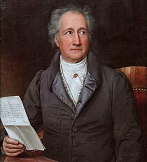Johann Wolfgang von Goethe in the late 1820s, in a painting by Joseph Karl Stieler (who also did a well-known portrait of Beethoven)