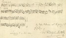 An inscribed 2-part canon by Felix Mendelssohn
