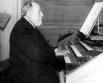 Saint-Saëns at the organ, for the 1906 Carnegie Hall performances of his third symphony