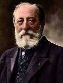 Colorized rendering of Saint-Saëns, ca.1895