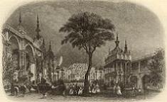 The Eagle Tavern Pleasure Gardens - print of a sketch