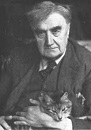 Ralph Vaughan-Williams ca. 1942 with his cat Foxy