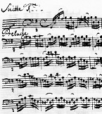 Prelude from Bach's Cello Suite No.1 - sample of A. M. Bach manuscript