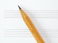 Blank Sheet Music and Pencil