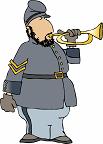 cartoon of a bugler