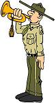 cartoon of a bugler
