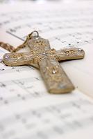 Christian Cross on Hymn Book