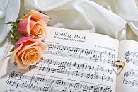 Wedding Sheet Music with roses