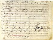 Brahms 4th Symphony manuscript