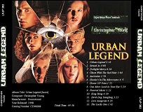 Christopher Young: Urban Legend - film score promo album back cover
