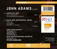John Adams: Naive and Sentimental Music & Absolute Jest - album back cover
