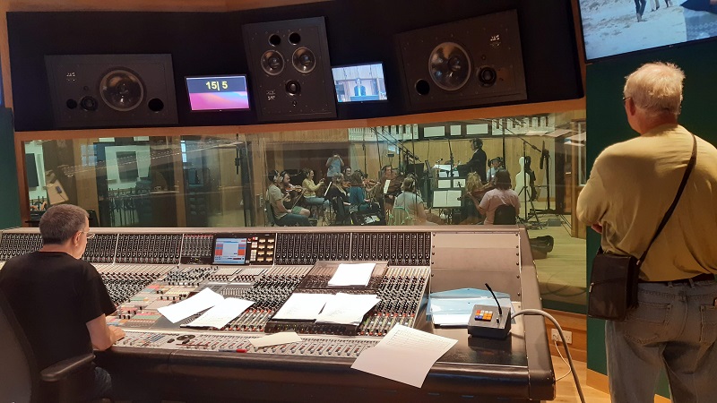 Marco Werba conducting the English Session Orchestra - Studio Photo 1