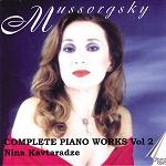 Modest Mussorgsky: Complete Piano Works, Volume 2 played by Nina Kavtaradze - CD album cover