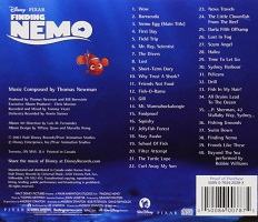 Thomas Newman: Finding Nemo - film score album back cover