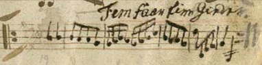 Fem Far Fire Geder - part of original manuscript