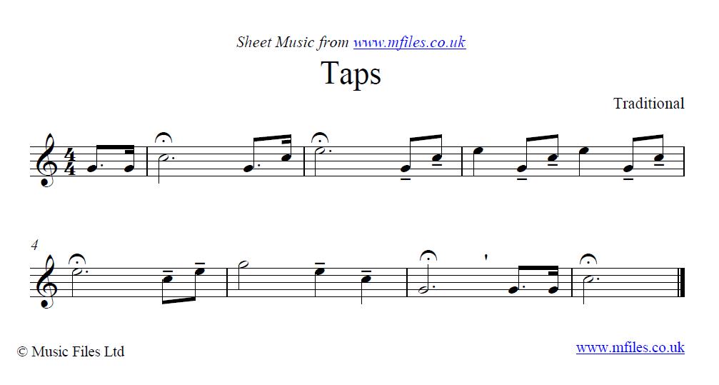 Taps (bugle call) - sheet music 1st page