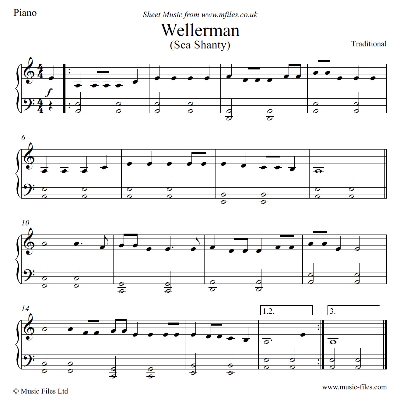 Wellerman (Sea Shanty) - sheet music 1st page